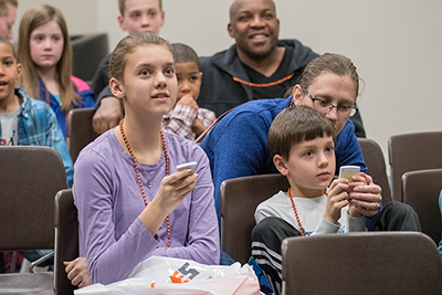 Girl participating in Jeopardy