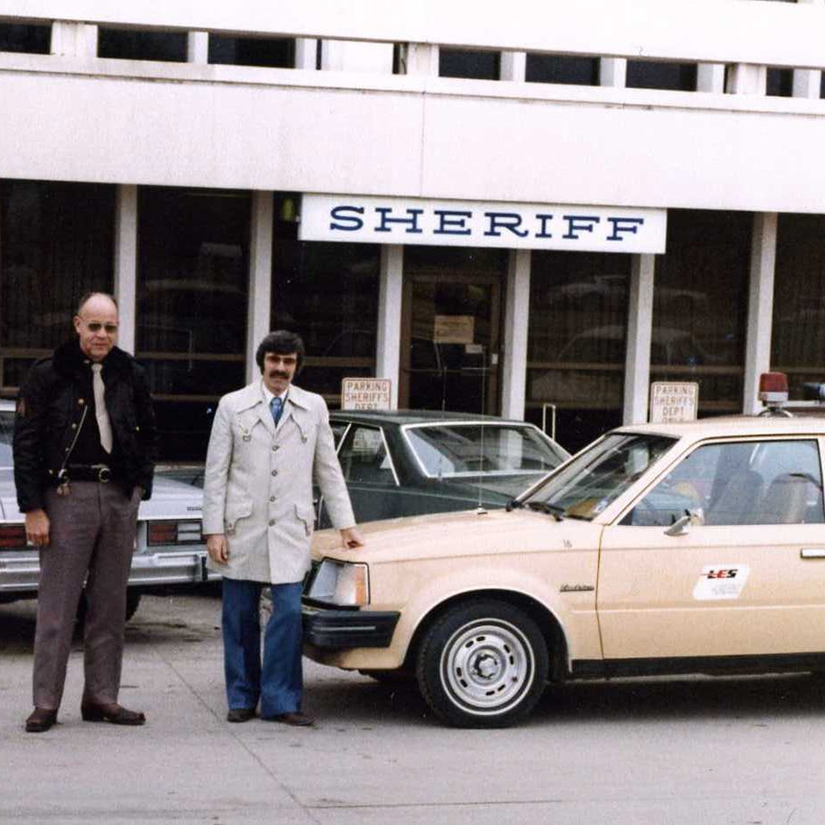 Electric Vehicle photo in front of sheriff's office