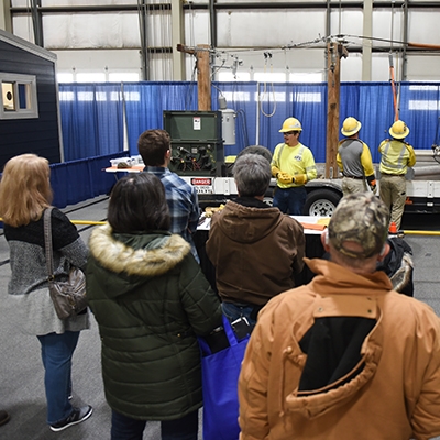 employees giving a demonstration