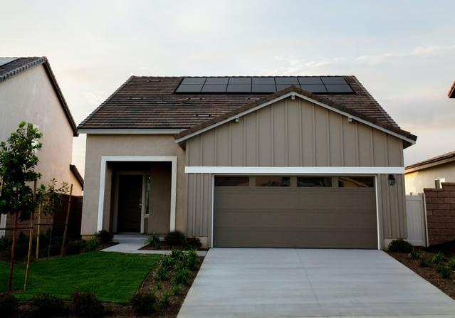 Home with solar panels