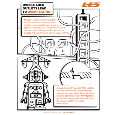 LES ENERGIZERS coloring sheet: Outlets