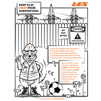 LES ENERGIZERS coloring sheet - substations