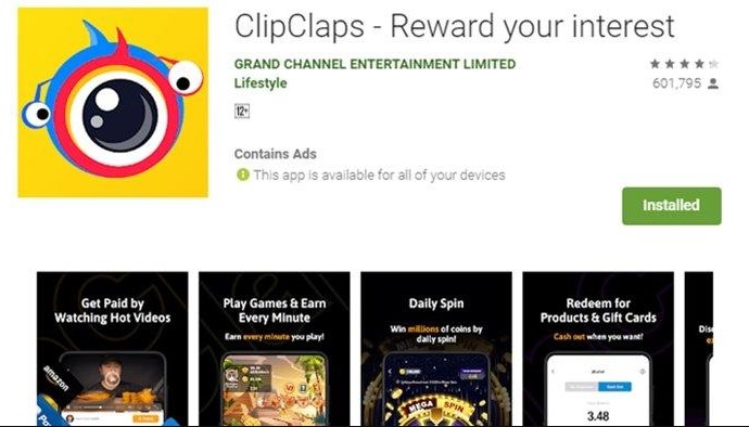 Aplikasi Penghasil Uang ClipClaps